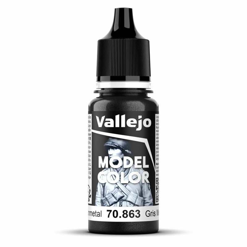 Vallejo Model Colour – Gunmetal Paint (Single Bottle 18ml)