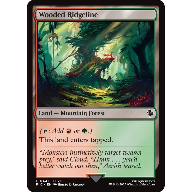 Wooded Ridgeline (Surge Foil) [FINAL FANTASY Commander]