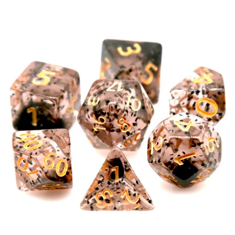 Zsa Zsa – 7 Piece Polyhedral Dice Set + Dice Bag