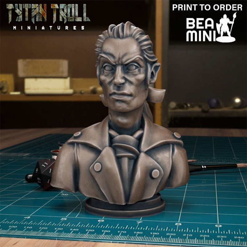 Curse of Strahd – Escher Bust | BeaMini Print to Order Miniatures