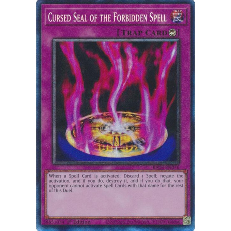 Cursed Seal of the Forbidden Spell (CR) [RA03-EN076] Prismatic Collector’s Rare