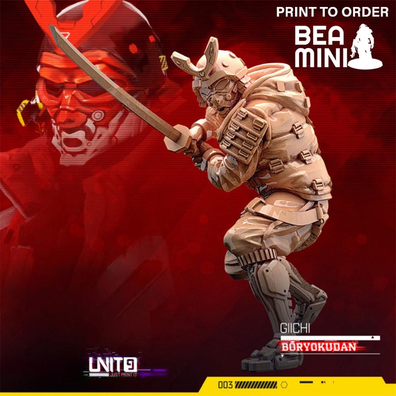 Giichi – Street Samurai | BeaMini Print to Order Miniatures