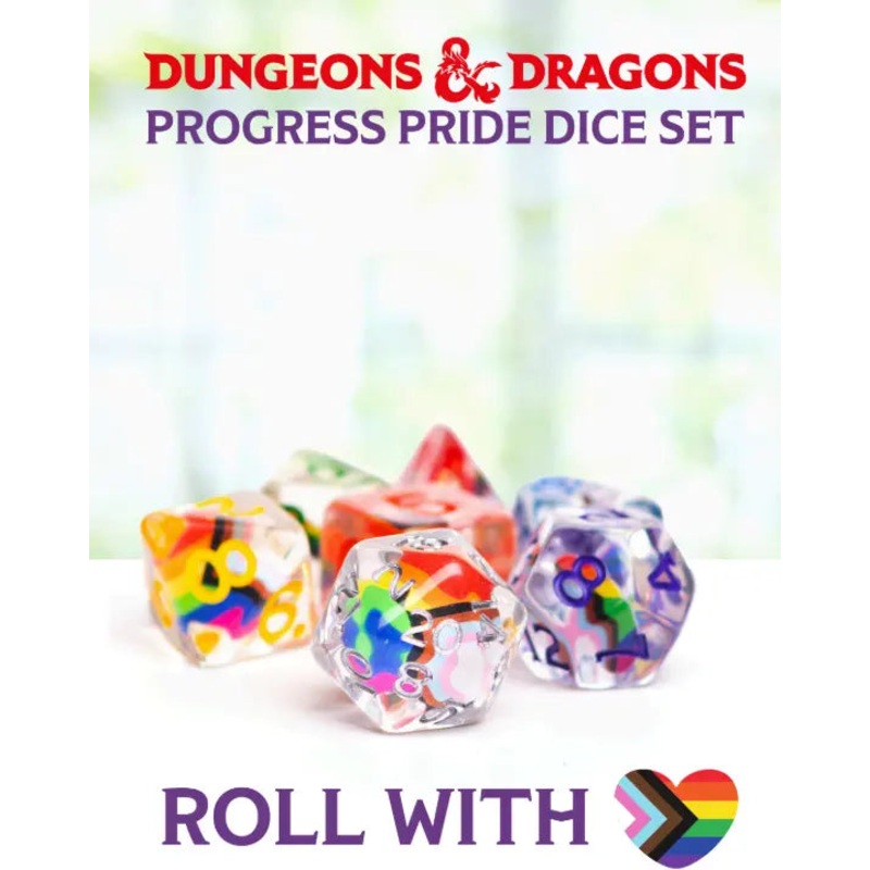 Sirius Dice: D&D Progress Pride Dice Set