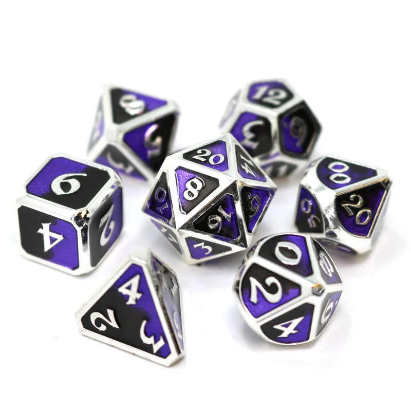 Die Hard Dice 7 Die Metal Dice Set: Mythica – Dark Arts Malice