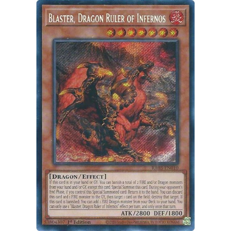Blaster, Dragon Ruler of Infernos (Secret Rare) [RA03-EN010] Secret Rare
