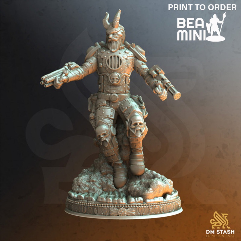 Bjorn Branndanser – Tiefling Artificer | BeaMini Print to Order Miniatures