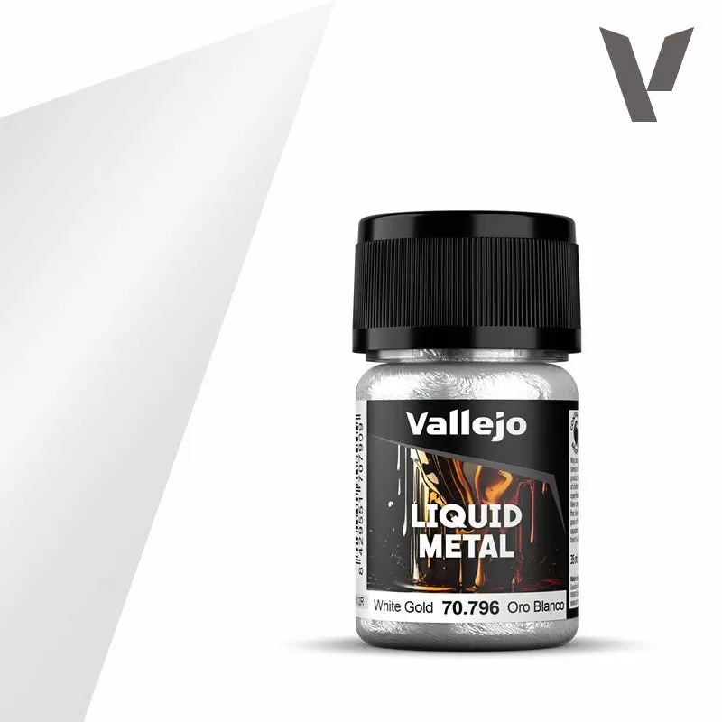 Vallejo Model Colour Liquid Metal – White Gold (Single Bottle 35ml)