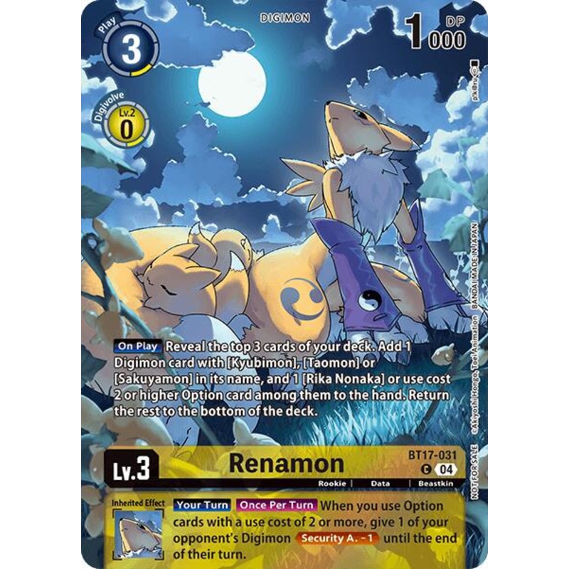 Renamon [BT17-031] (Legend Pack 2024 Box Topper) [Chain of Liberation]