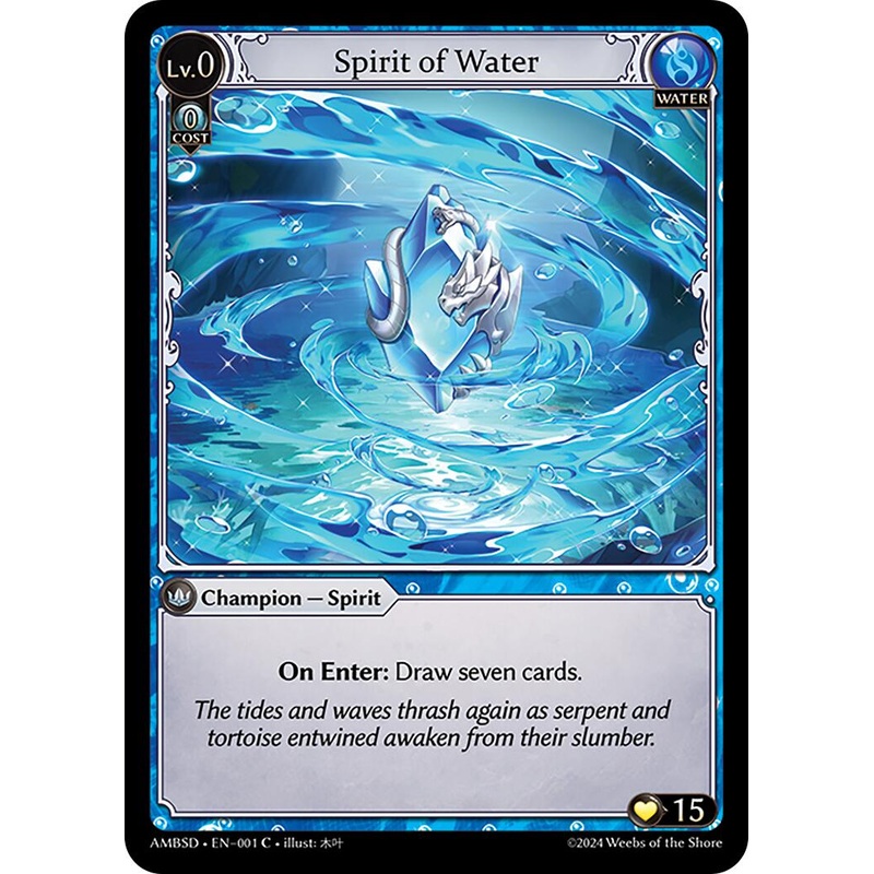Spirit of Water (001) [Mortal Ambition Starter Decks]