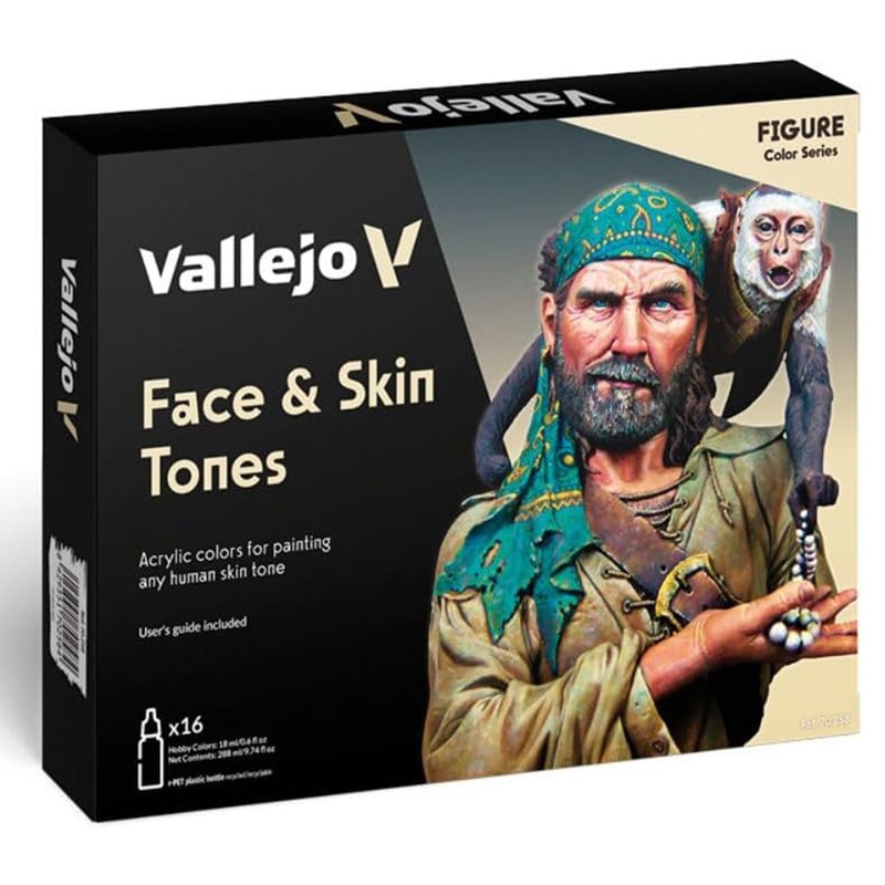 Vallejo: Face & Skin Tones – 16 Colour Set