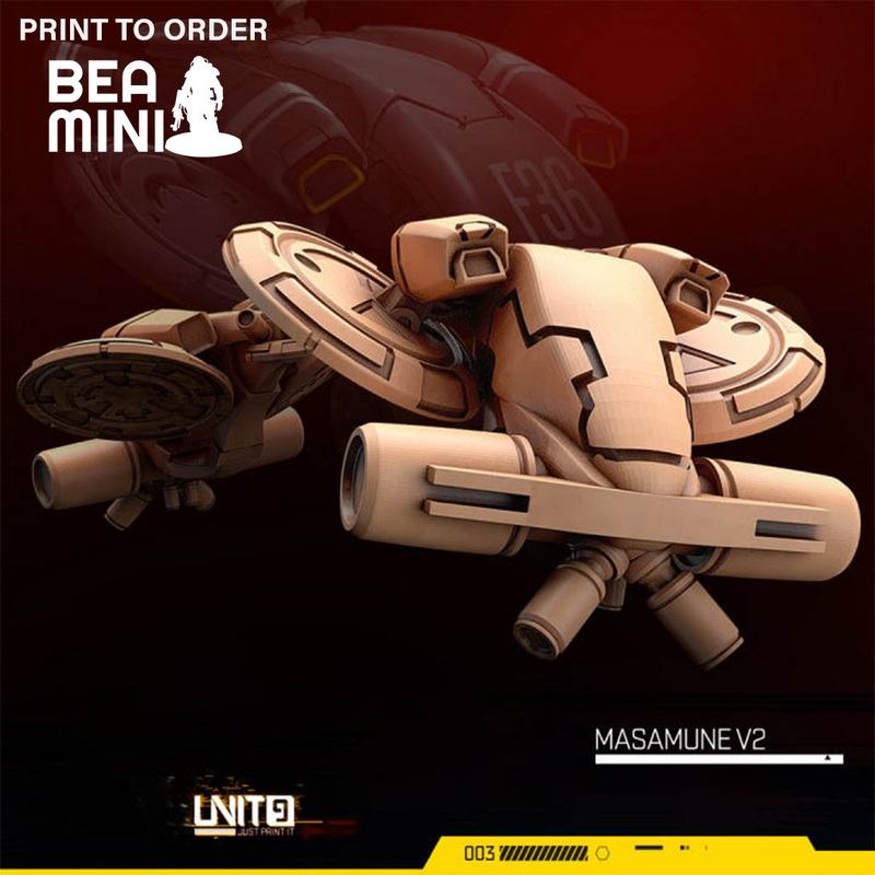 Masamune V2 – Black Site Drone | BeaMini Print to Order Miniatures