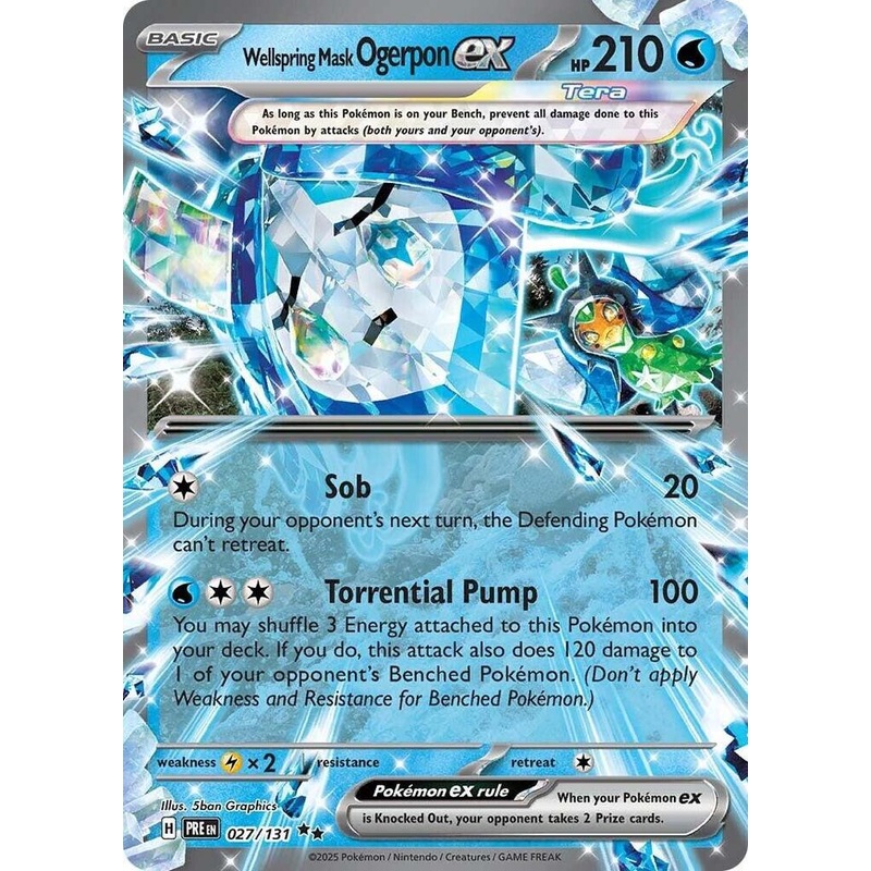 Wellspring Mask Ogerpon ex (027/131) [Scarlet & Violet: Prismatic Evolutions]