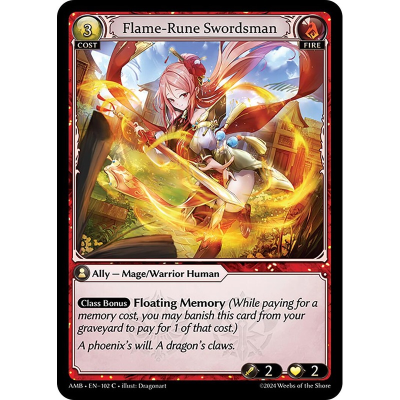 Flame-Rune Swordsman (102) [Mortal Ambition]