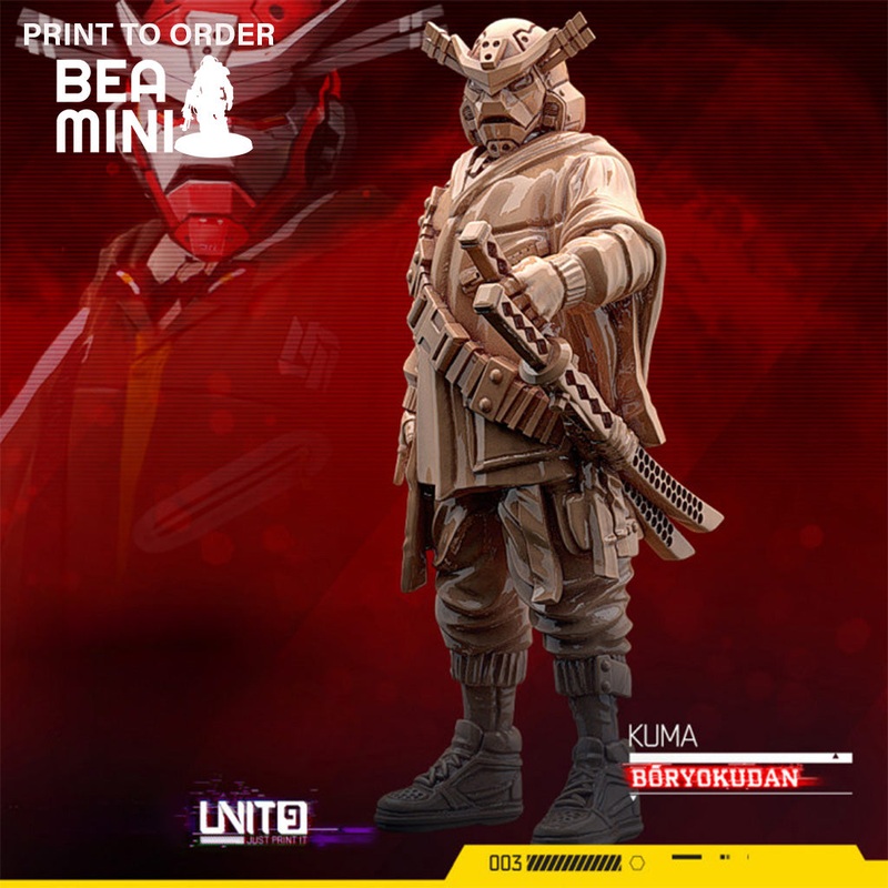 Kuma – Street Samurai | BeaMini Print to Order Miniatures