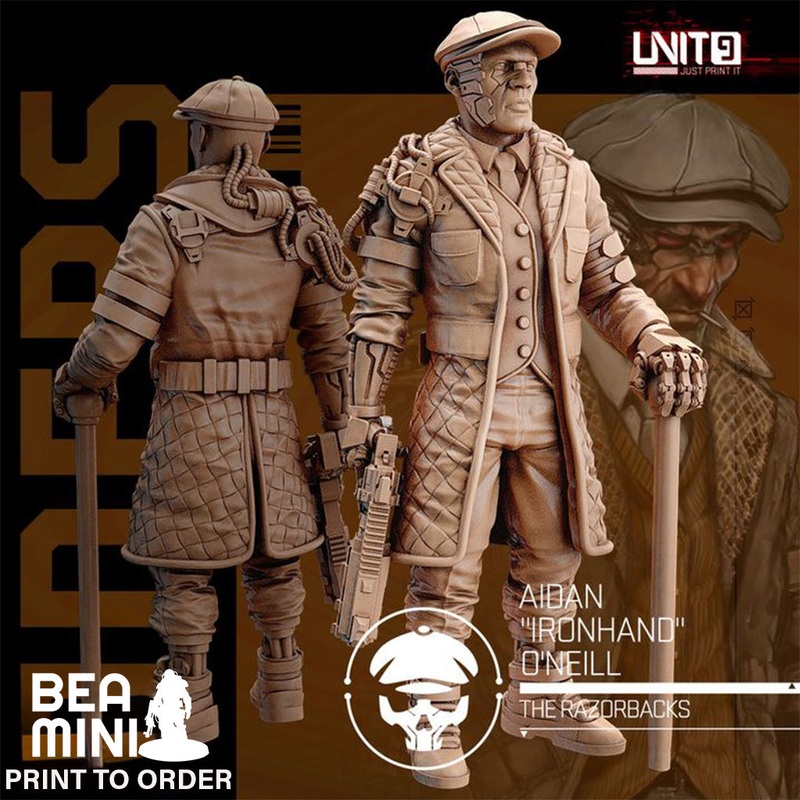 Aidan ‘Ironhand’ O’Neill | BeaMini Print to Order Miniatures