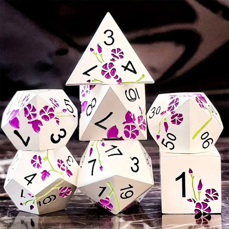 Allium – 7 Piece Metal Polyhedral Dice Set