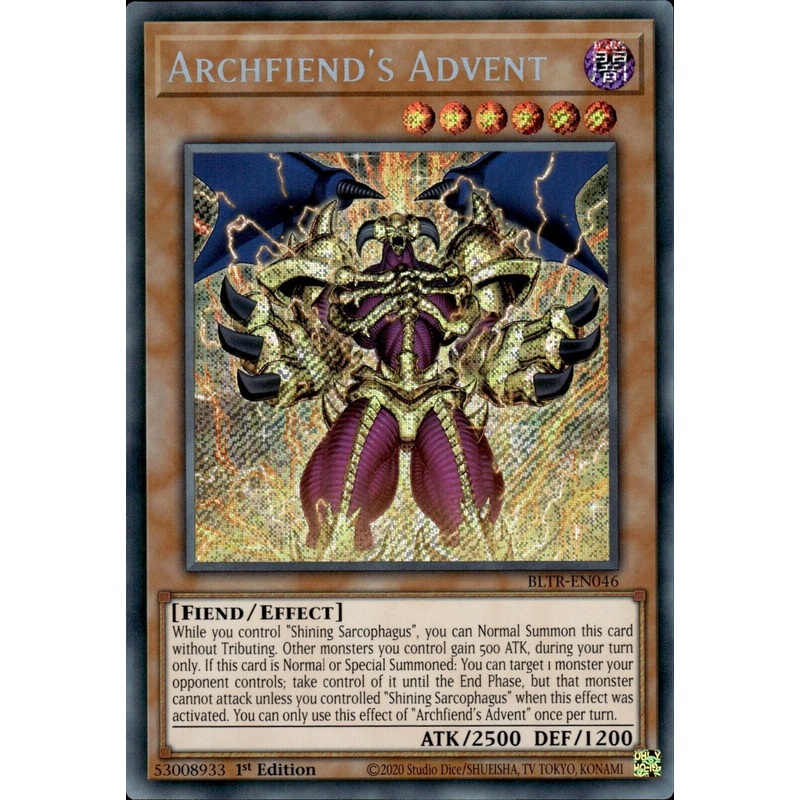 Archfiend’s Advent [BLTR-EN046] Secret Rare