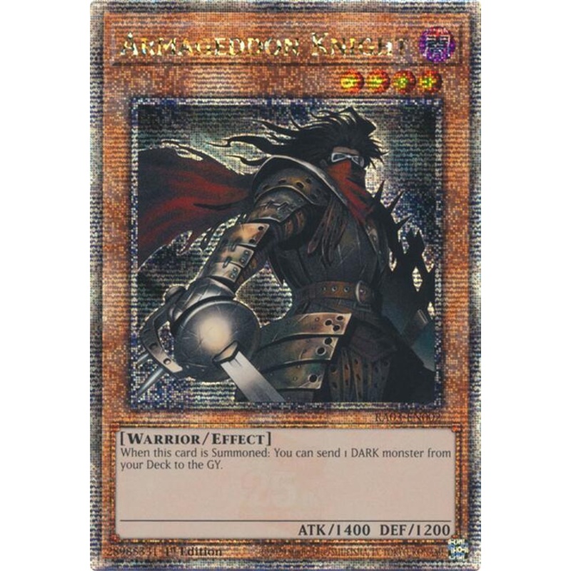 Armageddon Knight (Quarter Century Secret Rare) [RA03-EN002] Quarter Century Secret Rare