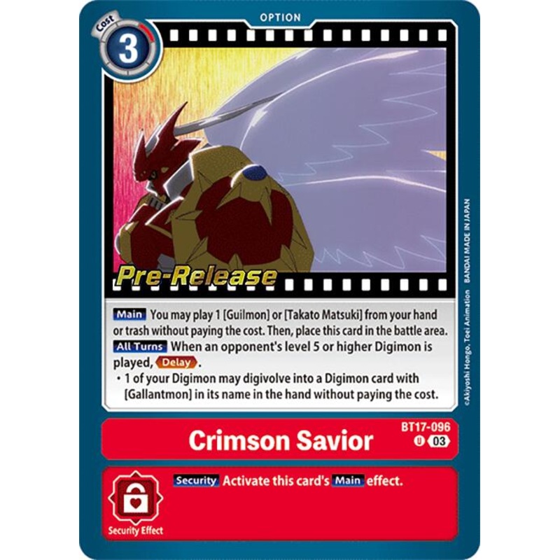 Crimson Savior [BT17-096] [Secret Crisis Pre-Release Cards]