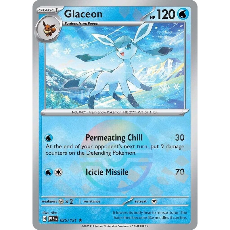 Glaceon (025/131) (Poke Ball Pattern) [Scarlet & Violet: Prismatic Evolutions]