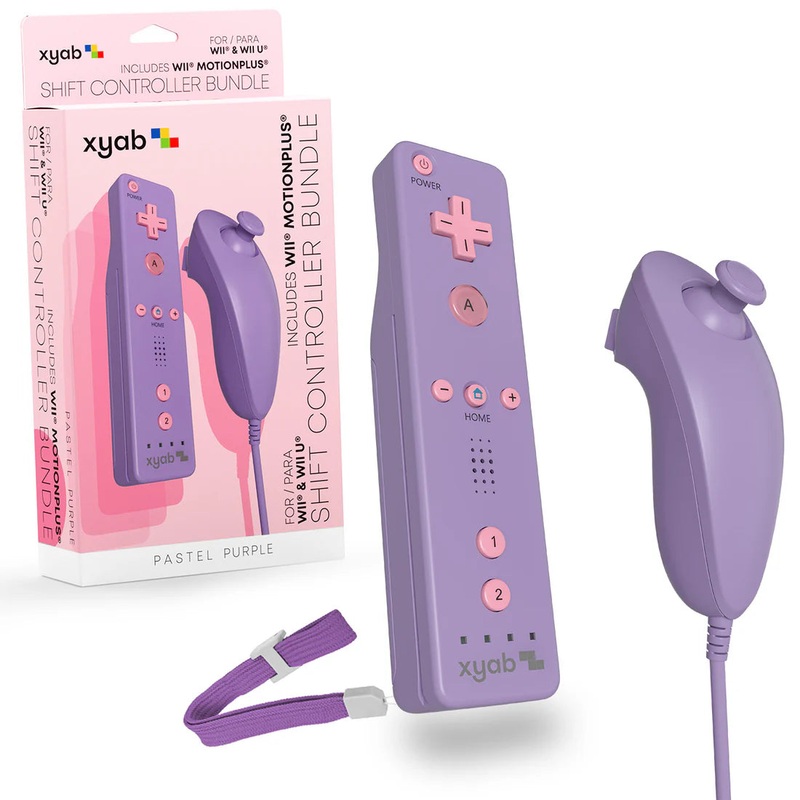 XYAB Shift Wii Wireless Controller Bundle – Pastel Purple