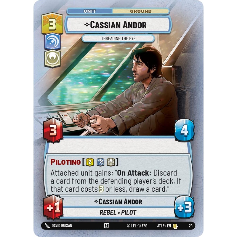 Cassian Andor – Threading the Eye (Foil) (24) [Jump to Lightspeed: Weekly Play]