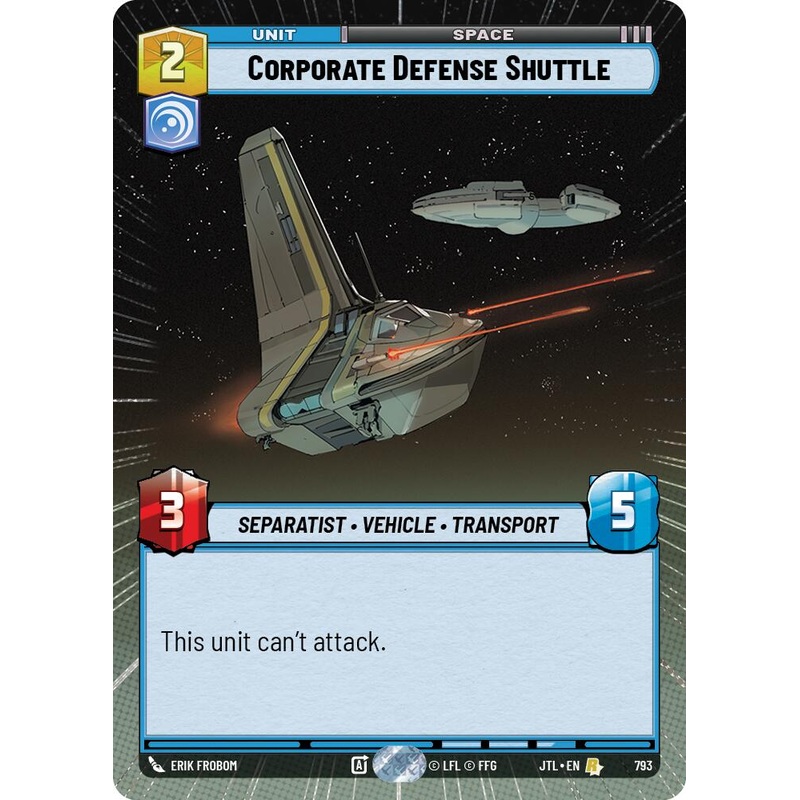 Corporate Defense Shuttle (793) (Hyperspace Foil) (793) [Jump to Lightspeed]