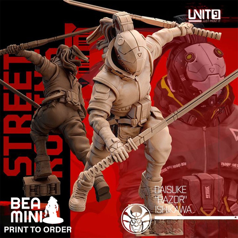 Daisuke “Razor” Ishikawa | BeaMini Print to Order Miniatures