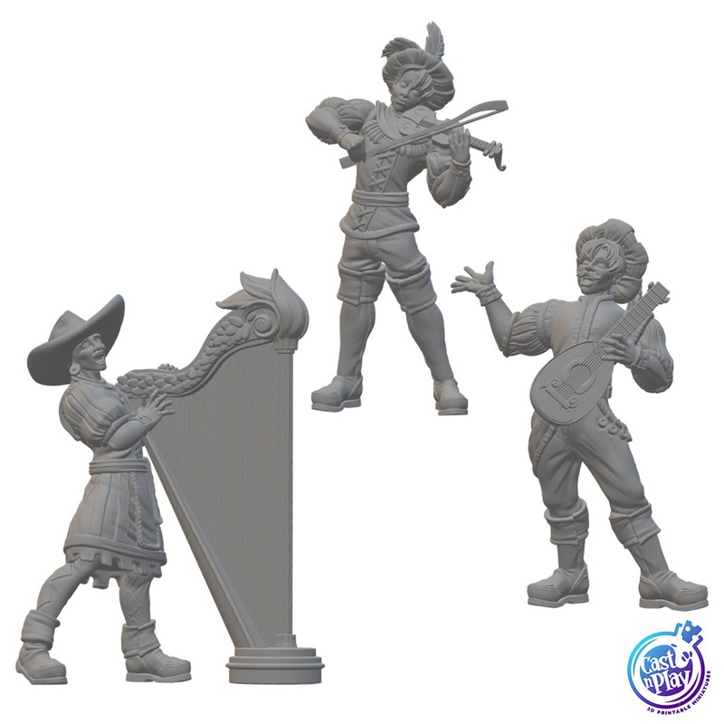 Musicians | BeaMini Unpainted RPG Miniatures