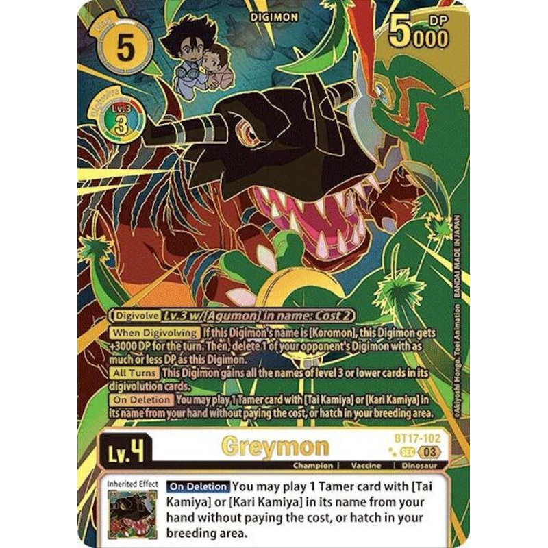 Greymon [BT17-102] (Left) (Textured) [Secret Crisis]