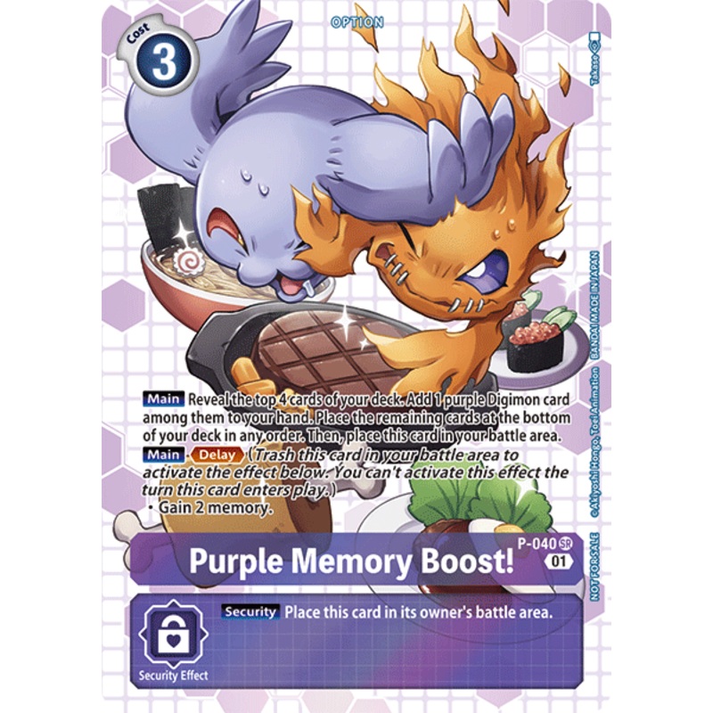 Purple Memory Boost! [P-040] (Box Promotion Pack – Next Adventure) [Promotional Cards]