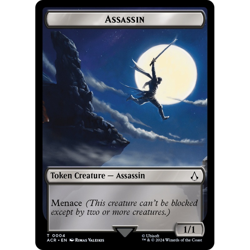 Assassin // Human Rogue Double-Sided Token [Assassin’s Creed Tokens]
