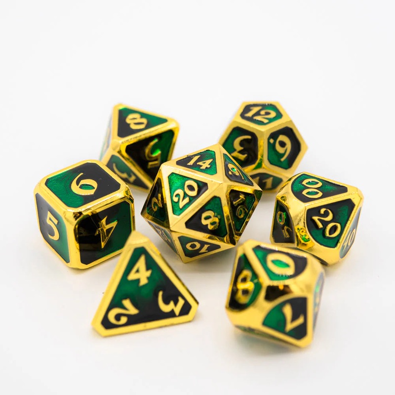Die Hard Dice 7 Die Metal Dice Set: Mythica Dark Arts – Contagion