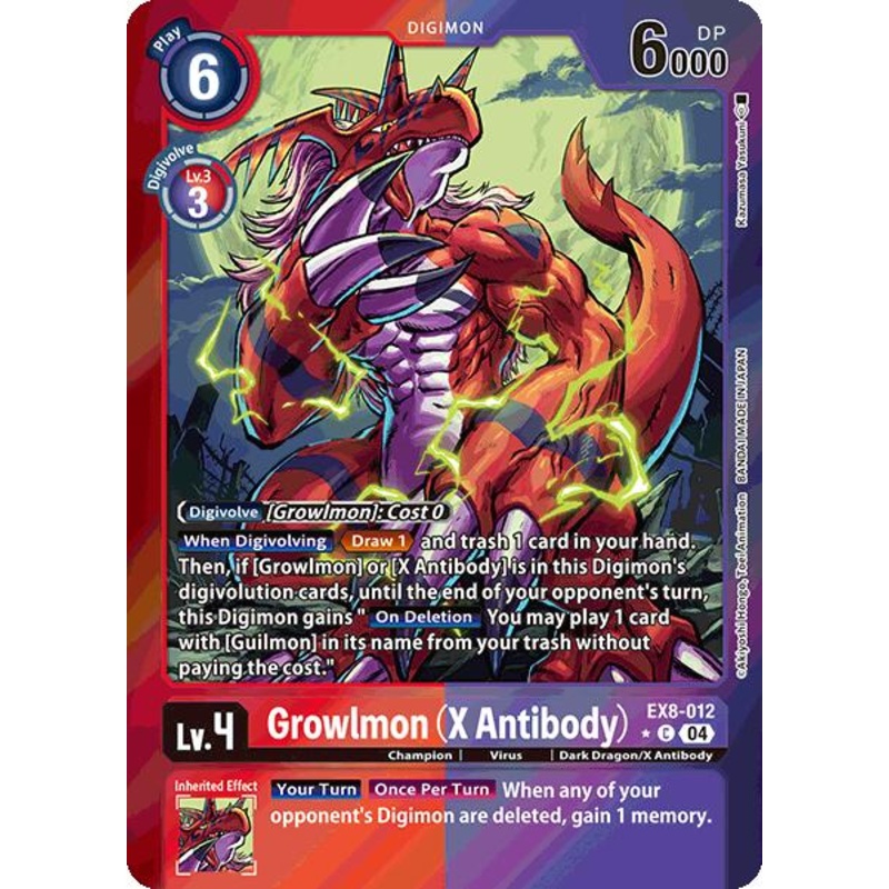 Growlmon (X Antibody) [EX8-012] (Limited Foil) [Chain of Liberation]