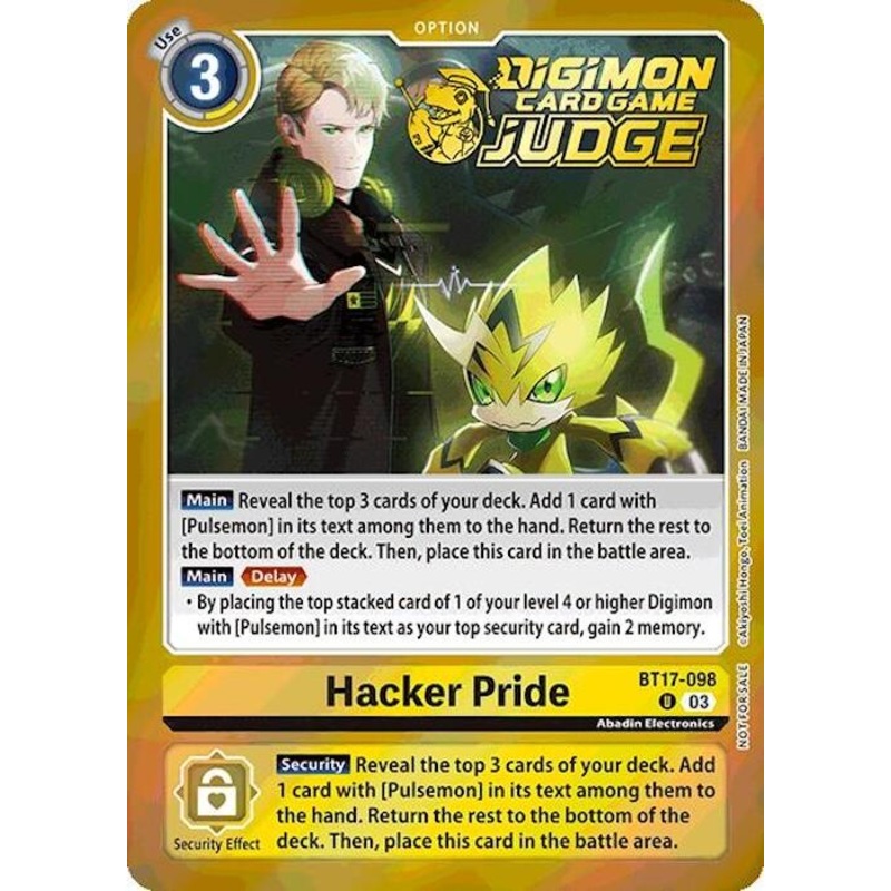 Hacker Pride [BT17-098] (Judge Pack 6) [Secret Crisis]
