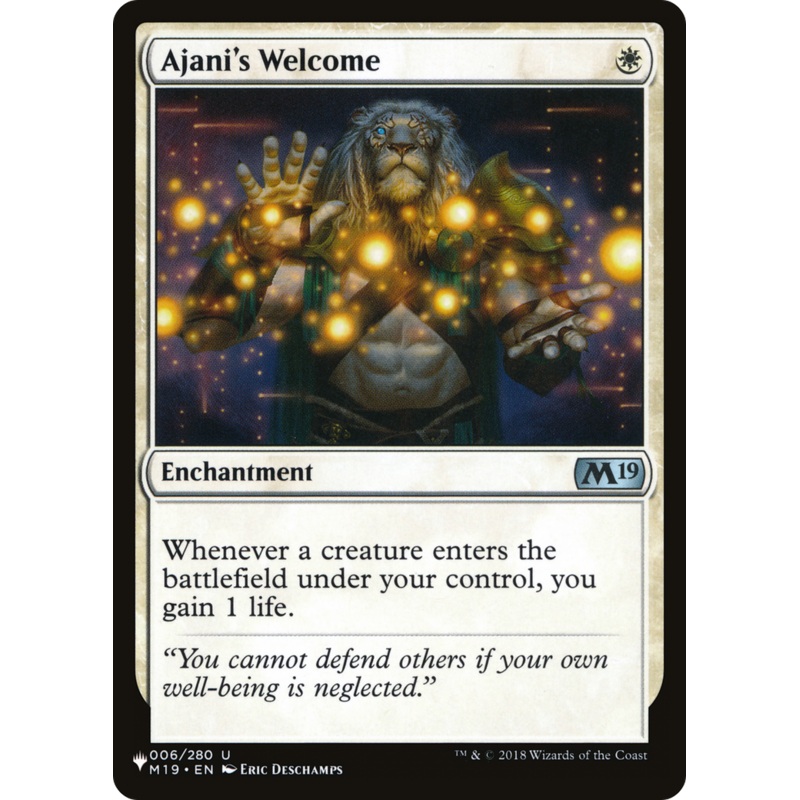 Ajani’s Welcome [The List]