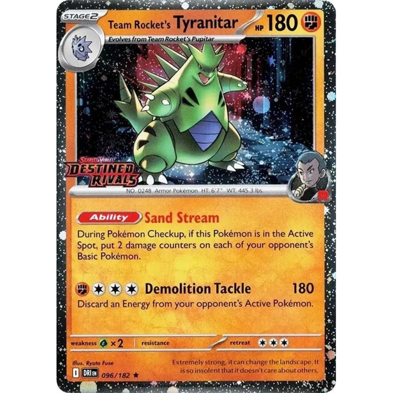 Team Rocket’s Tyranitar (096/182) (Destined Rivals Stamp) [Scarlet & Violet: Destined Rivals]