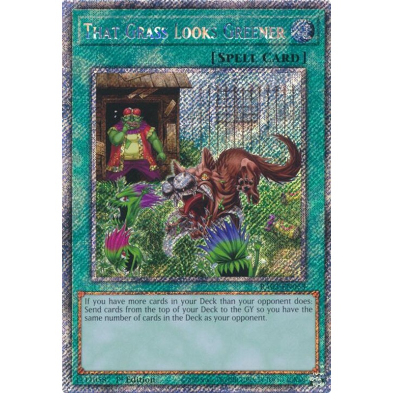 That Grass Looks Greener (Platinum Secret Rare) [RA03-EN063] Platinum Secret Rare