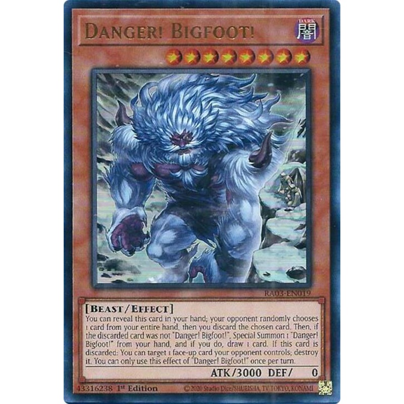 Danger! Bigfoot! (Alternate Art) (UR) [RA03-EN019] Ultra Rare