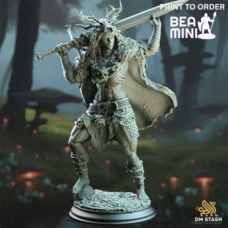 Goliath Barbarian – Aram’ra | BeaMini Print to Order Miniatures