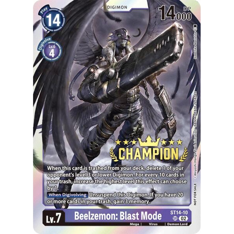 Beelzemon: Blast Mode [ST14-10] (Digimon 3-On-3 Champion) [Starter Deck: Beelzemon Advanced Deck Set]