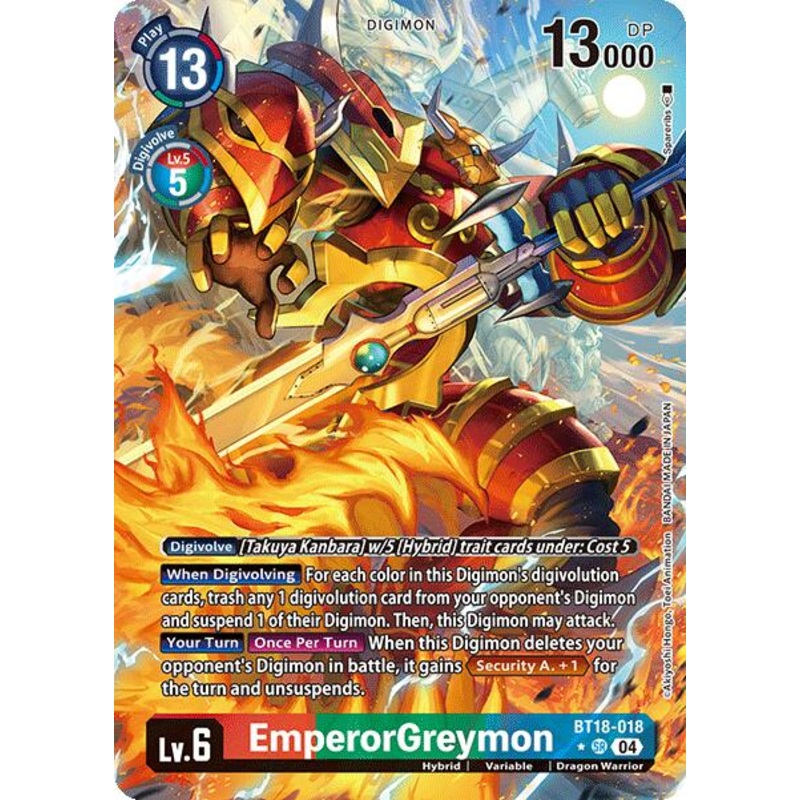 EmperorGreymon [BT18-018] (Alternate Art) [Release Special Booster Ver.2.0]