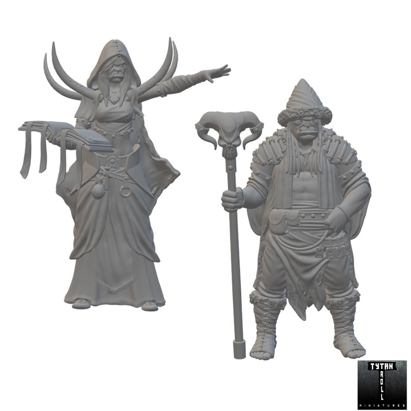 Orc WIzard | BeaMini Unpainted RPG Miniatures