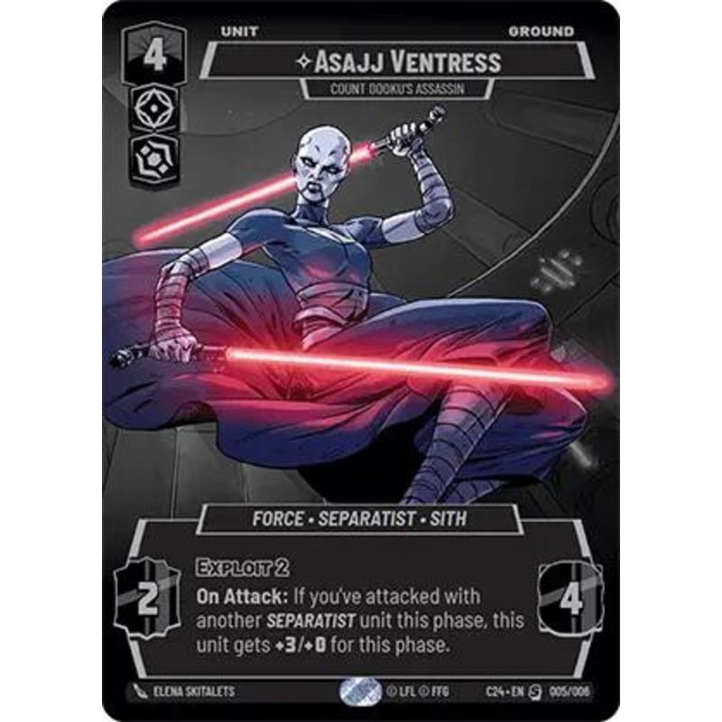 Asajj Ventress – Count Dooku’s Assassin (005/006) (2024 Convention Exclusive) (005/006) [Miscellaneous]