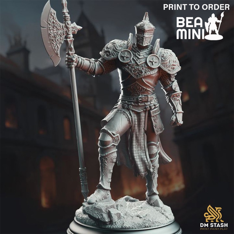 Knight of the Tower – Ser Claudius | BeaMini Print to Order Miniatures