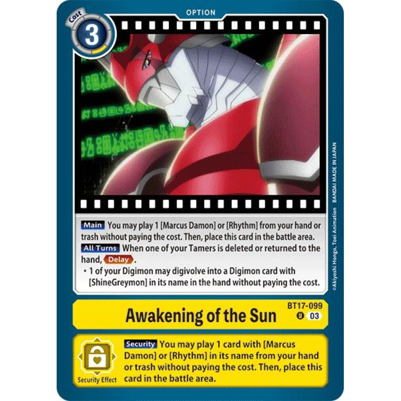 Awakening of the Sun [BT17-099] [Secret Crisis]