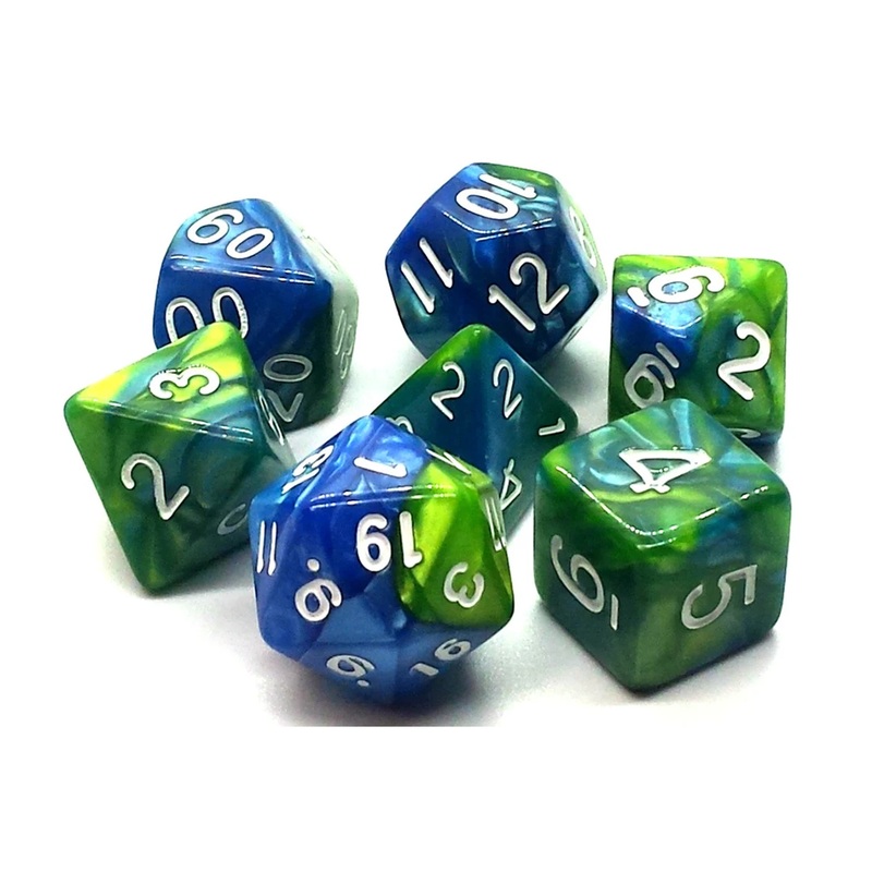 Simic – 7 Piece Polyhedral Dice Set + Dice Bag