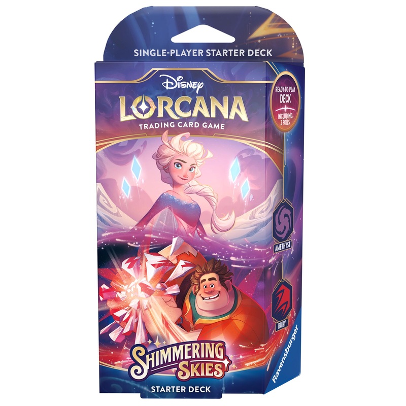 Disney Lorcana: Shimmering Skies – Starter Deck (Amethyst & Ruby)