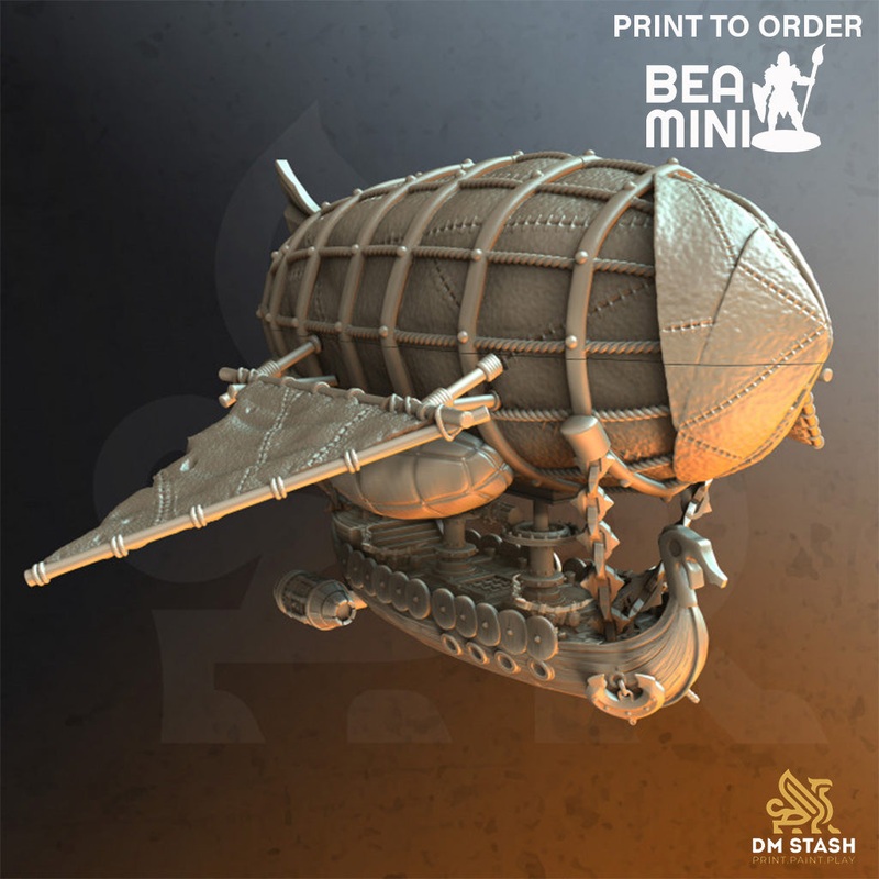Drakkar Airship – The Ornevinger | BeaMini Print to Order Miniatures