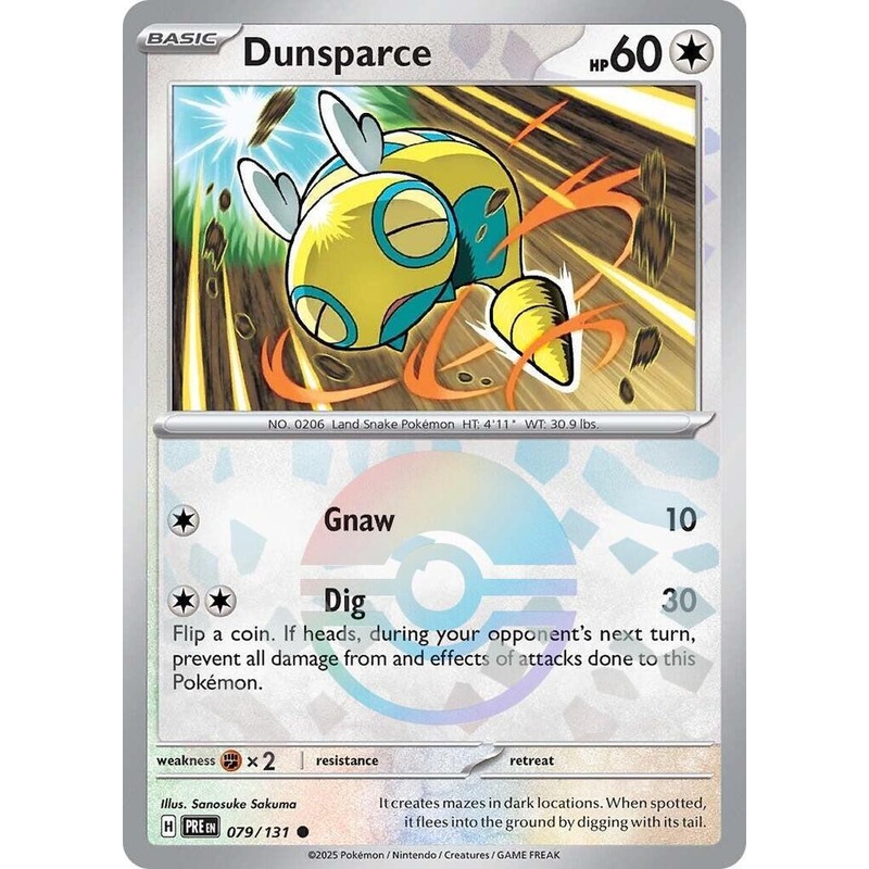 Dunsparce (079/131) (Poke Ball Pattern) [Scarlet & Violet: Prismatic Evolutions]